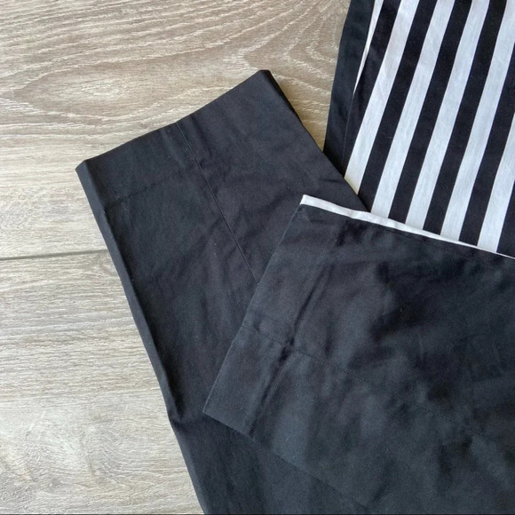 Cynthia Rowley Black White Striped Two Tunes  Stretchy Cropped Pants - Picture 6 of 12